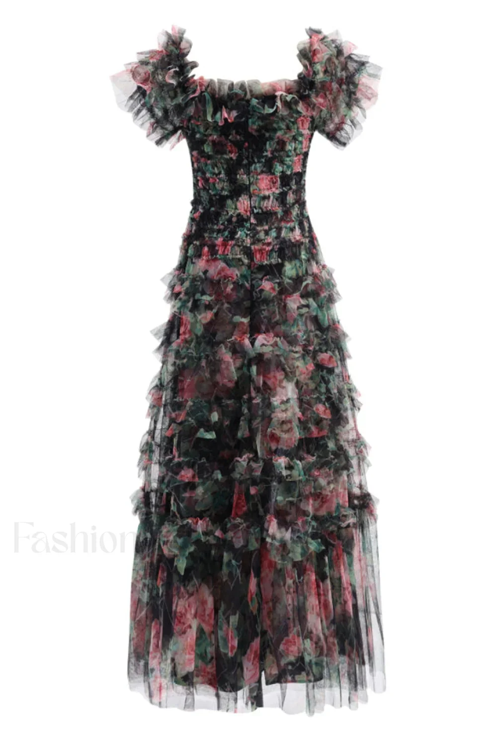 Nola Ruched Stylish Floral Maxi Dress - Image 25
