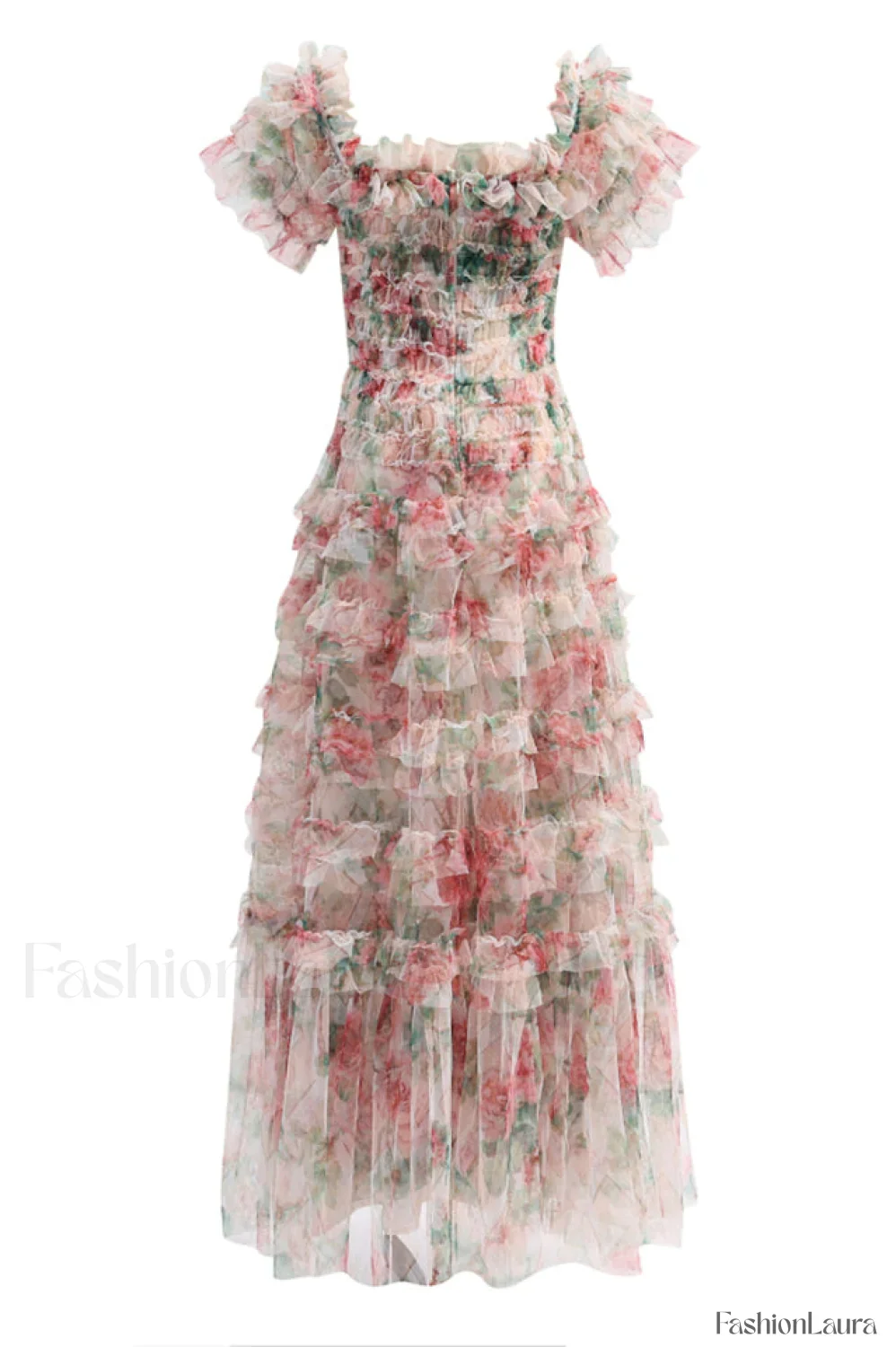 Nola Ruched Stylish Floral Maxi Dress - Image 69