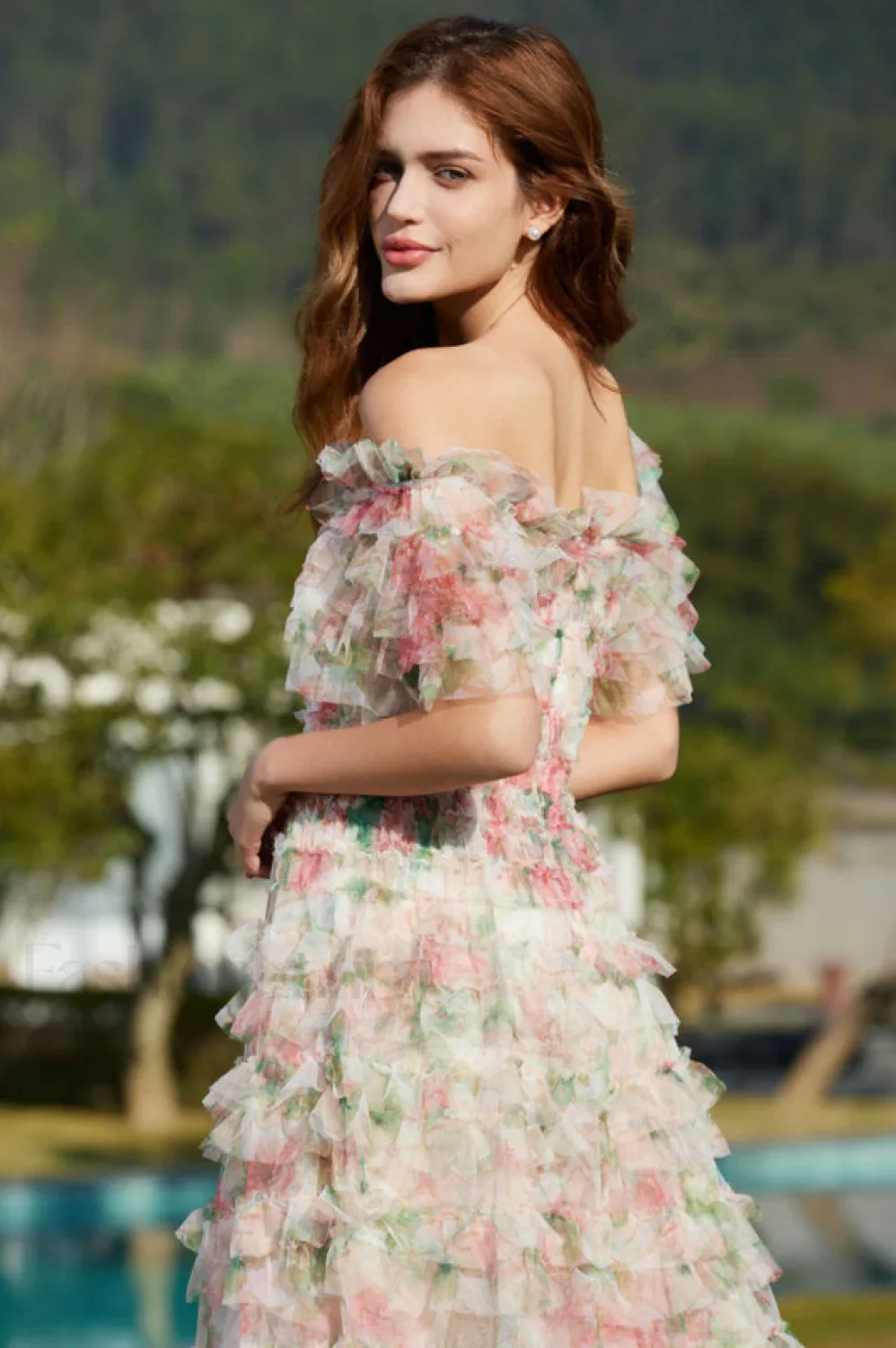 Nola Ruched Stylish Floral Maxi Dress - Image 7