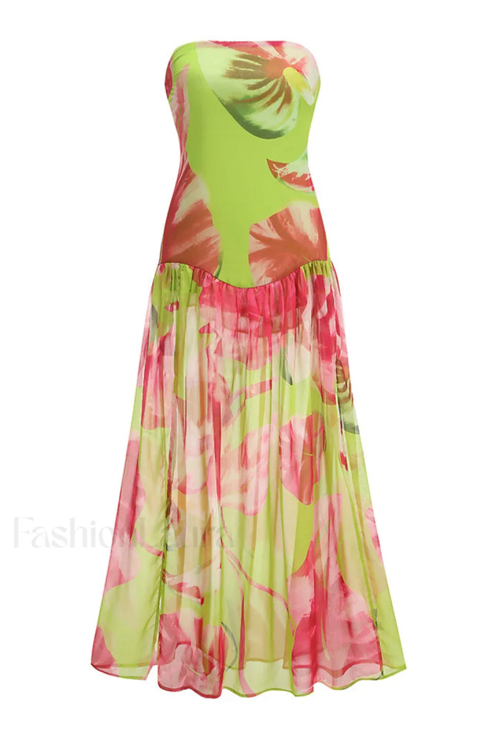 Nicole Silk Stylish Chiffon Midi Dress - Image 13