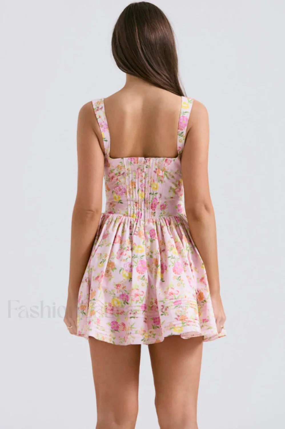 Natassia White Stylish Cotton Mini Dress - Image 25