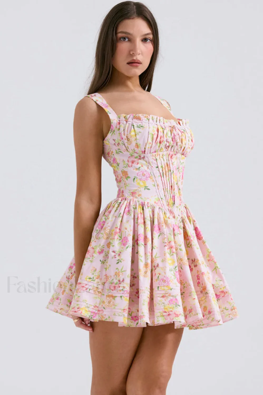 Natassia White Stylish Cotton Mini Dress - Image 27