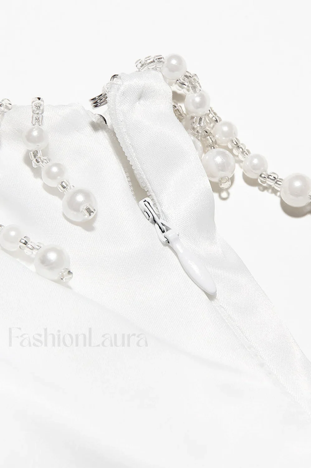 Nalita Vintage Cream Charming Beaded Strapless Dress - Image 13