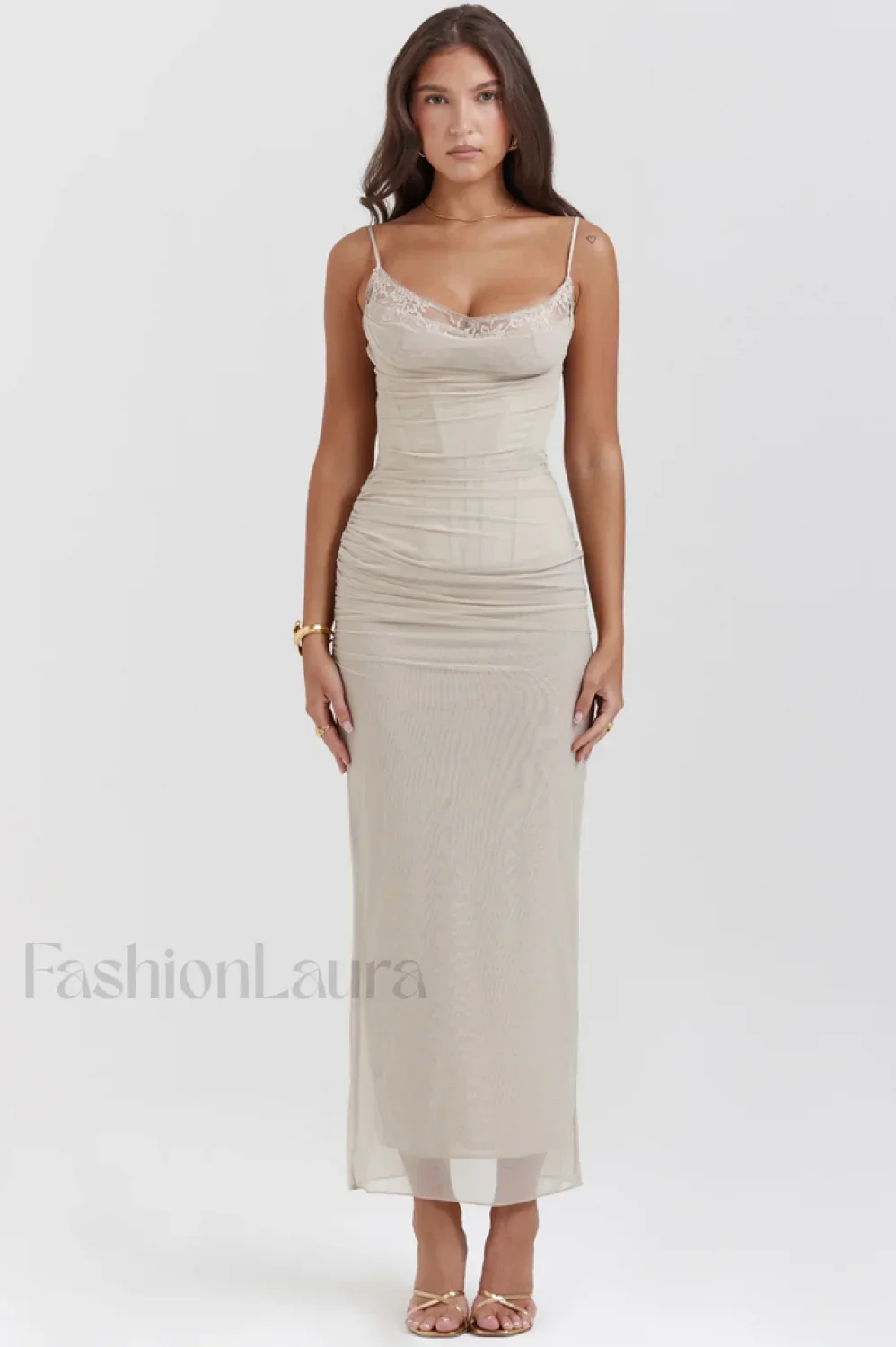 Nalini Sand Stylish Maxi Dress