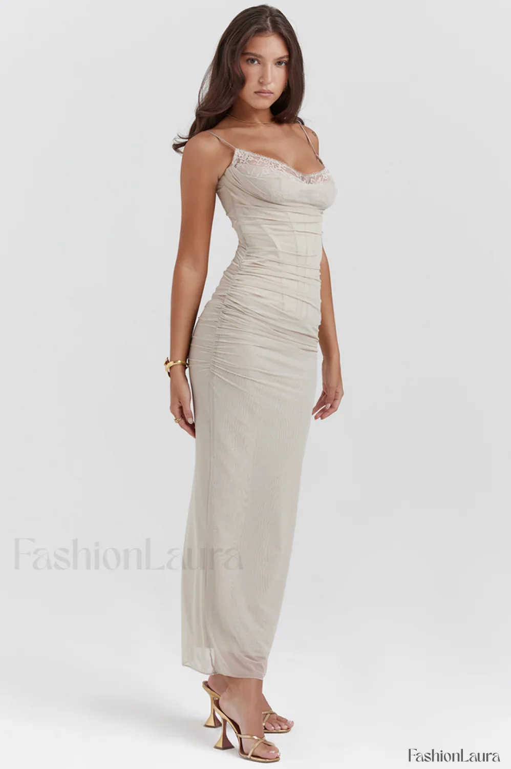 Nalini Sand Stylish Maxi Dress - Image 17