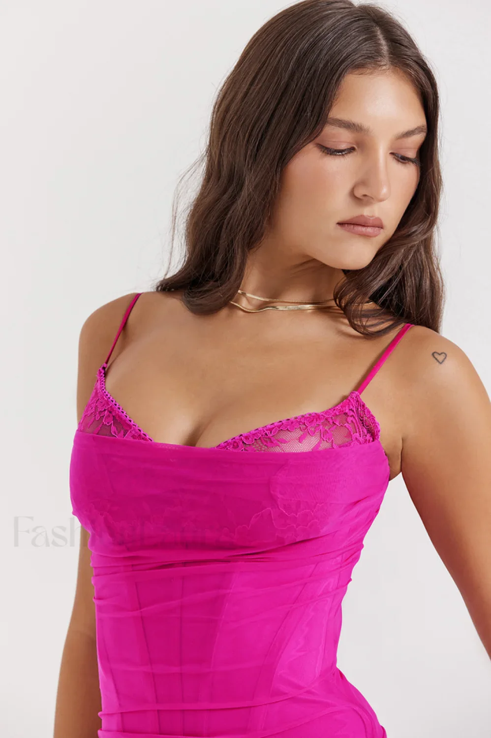 Nalini Fuchsia Stylish Maxi Dress - Image 7