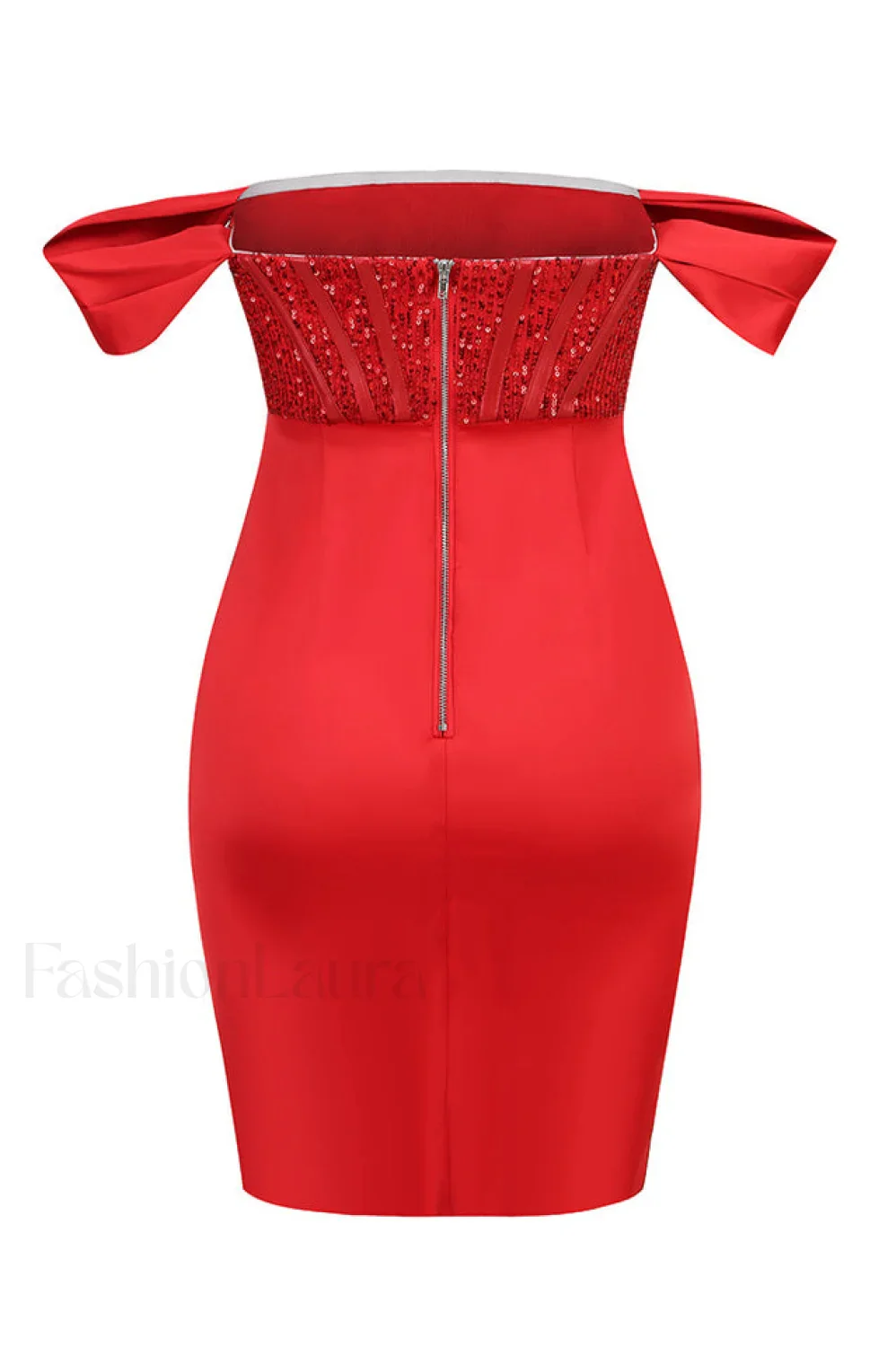 Nadia Off Stylish Shoulder Mini Dress - Image 11