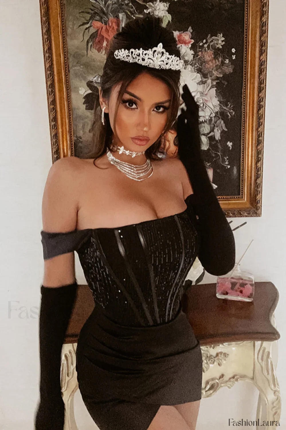 Nadia Off Stylish Shoulder Mini Dress - Image 19