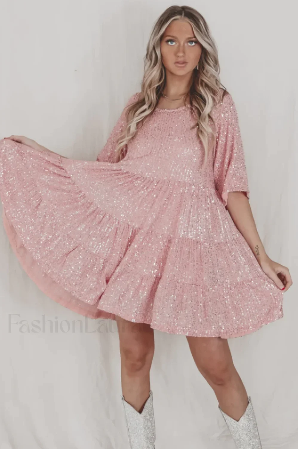 My Queen Sequin Charming Baby Doll Dress - Image 11
