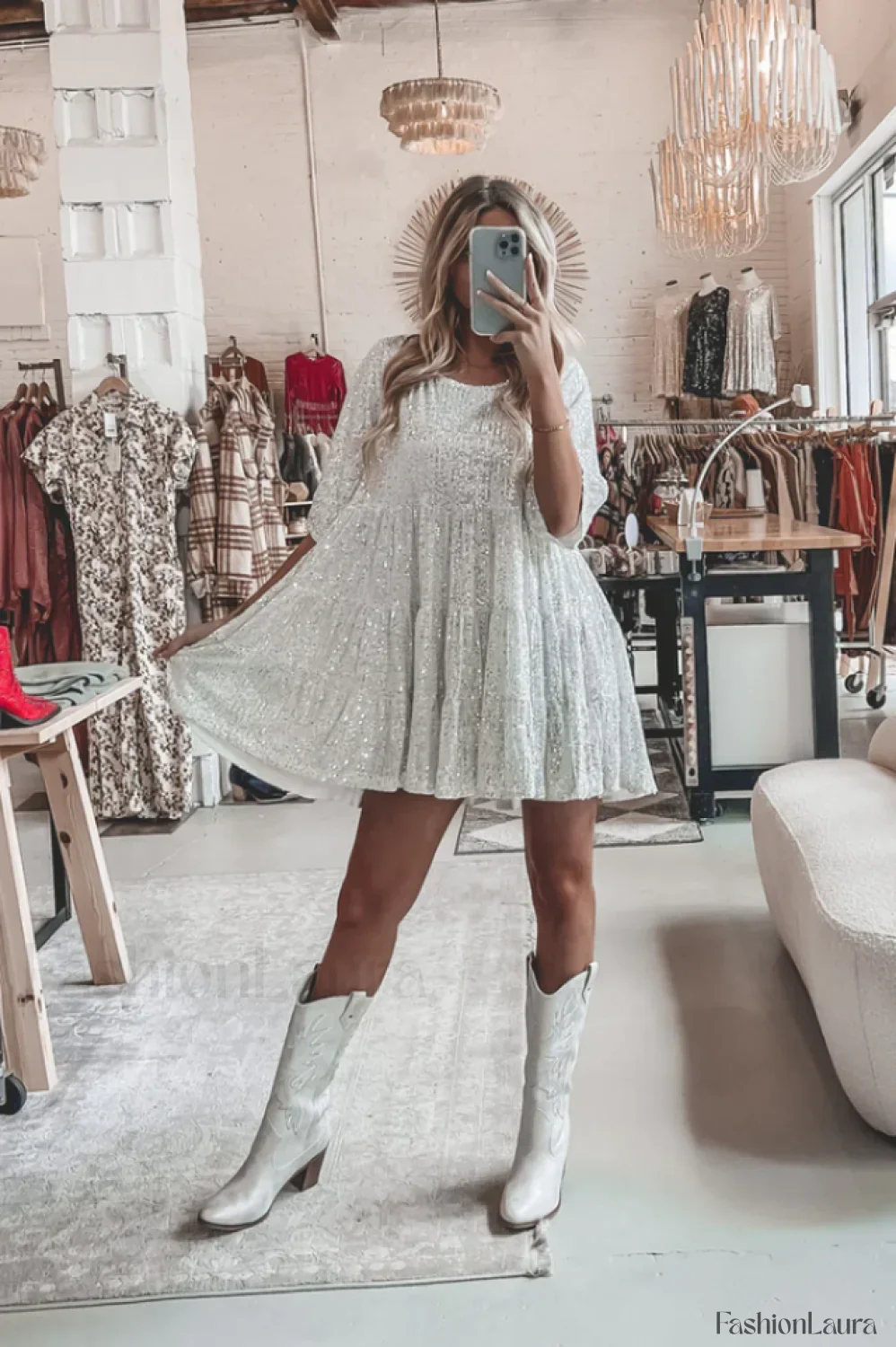 My Queen Sequin Charming Baby Doll Dress - Image 110