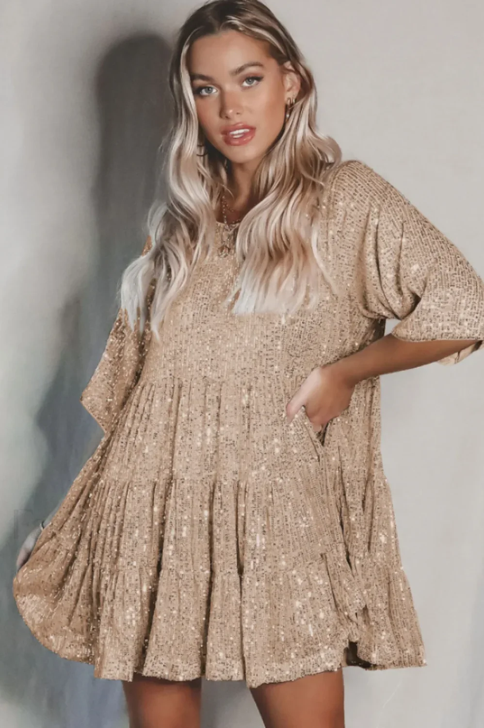 My Queen Sequin Charming Baby Doll Dress - Image 35