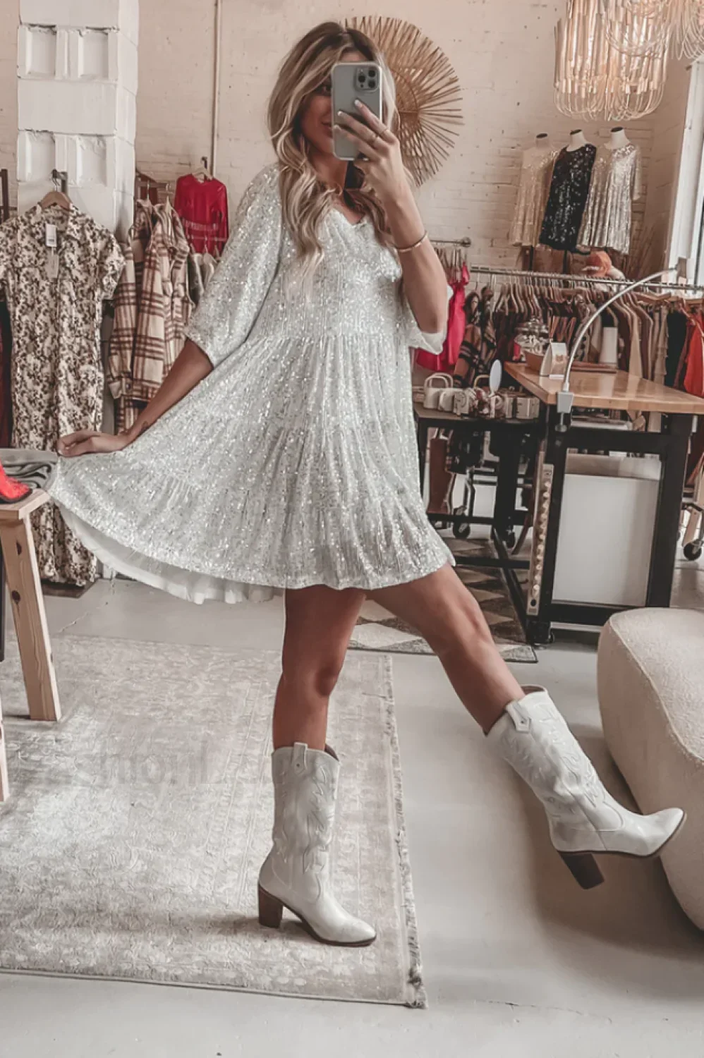 My Queen Sequin Charming Baby Doll Dress - Image 42