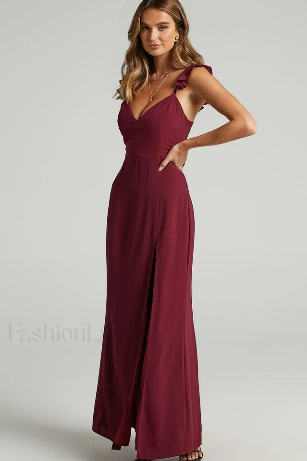 More Than This Charming Ruffle Strap Maxi Dress - Image 21