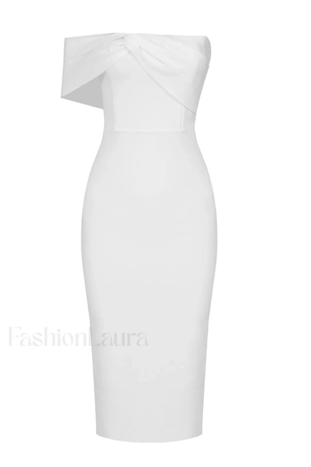 Milla Nova Draped Charming Crepe Midi Dress - Image 7
