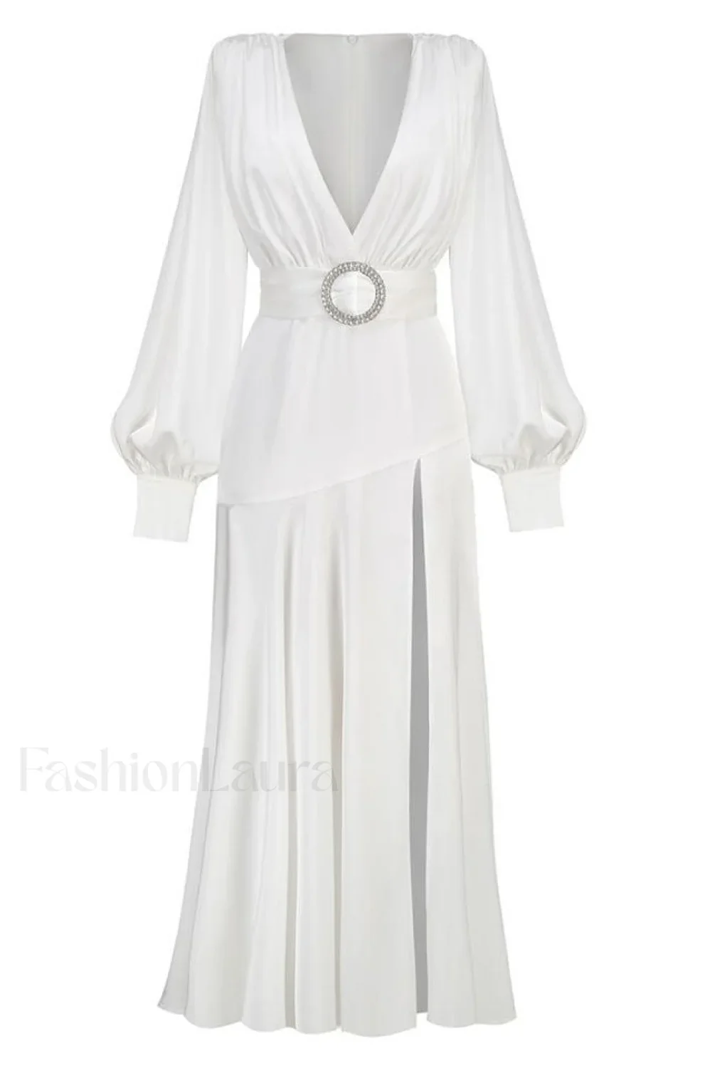 Michele Satin Stylish Formal Maxi Dress - Image 18