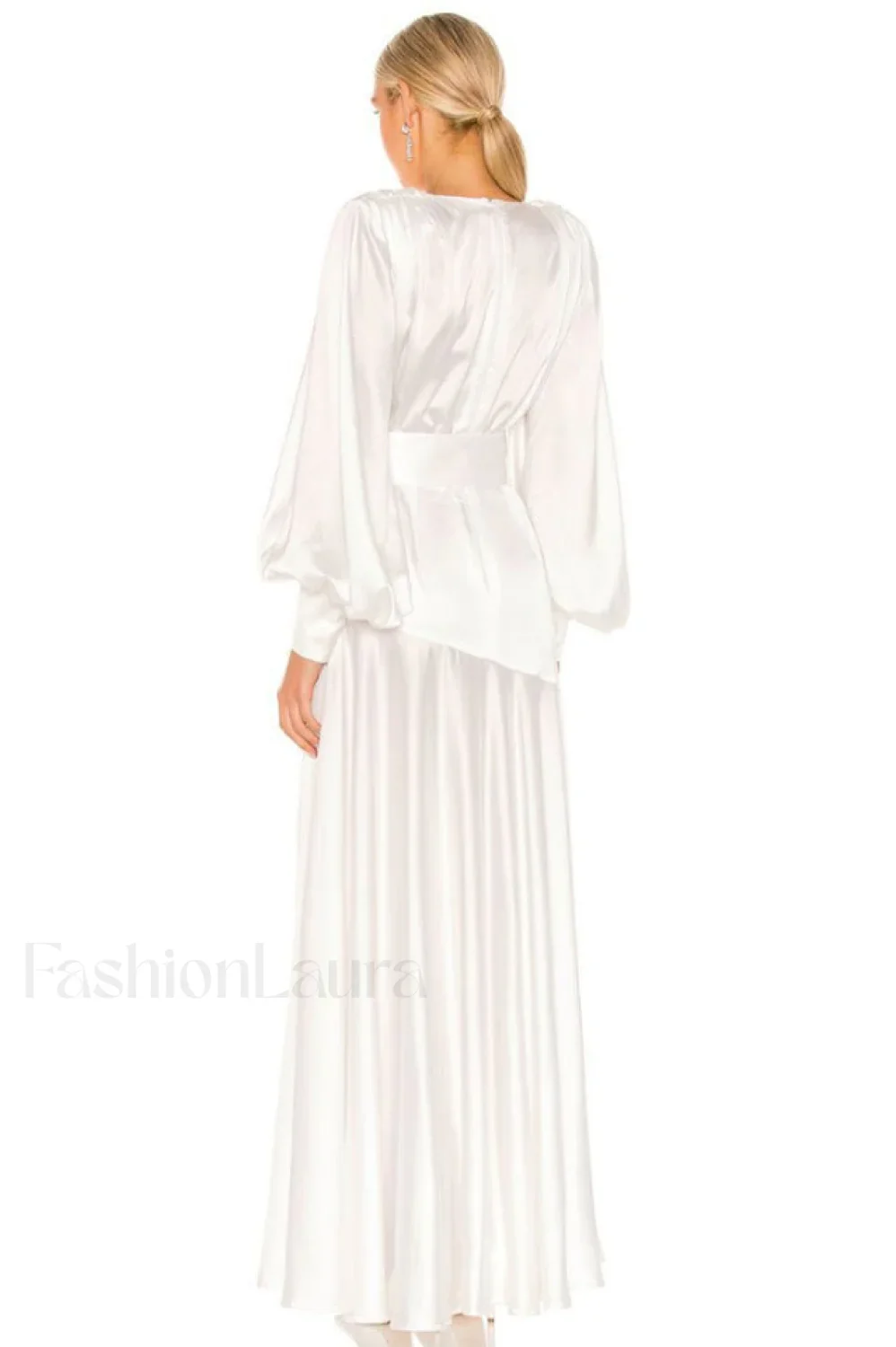 Michele Satin Stylish Formal Maxi Dress - Image 8