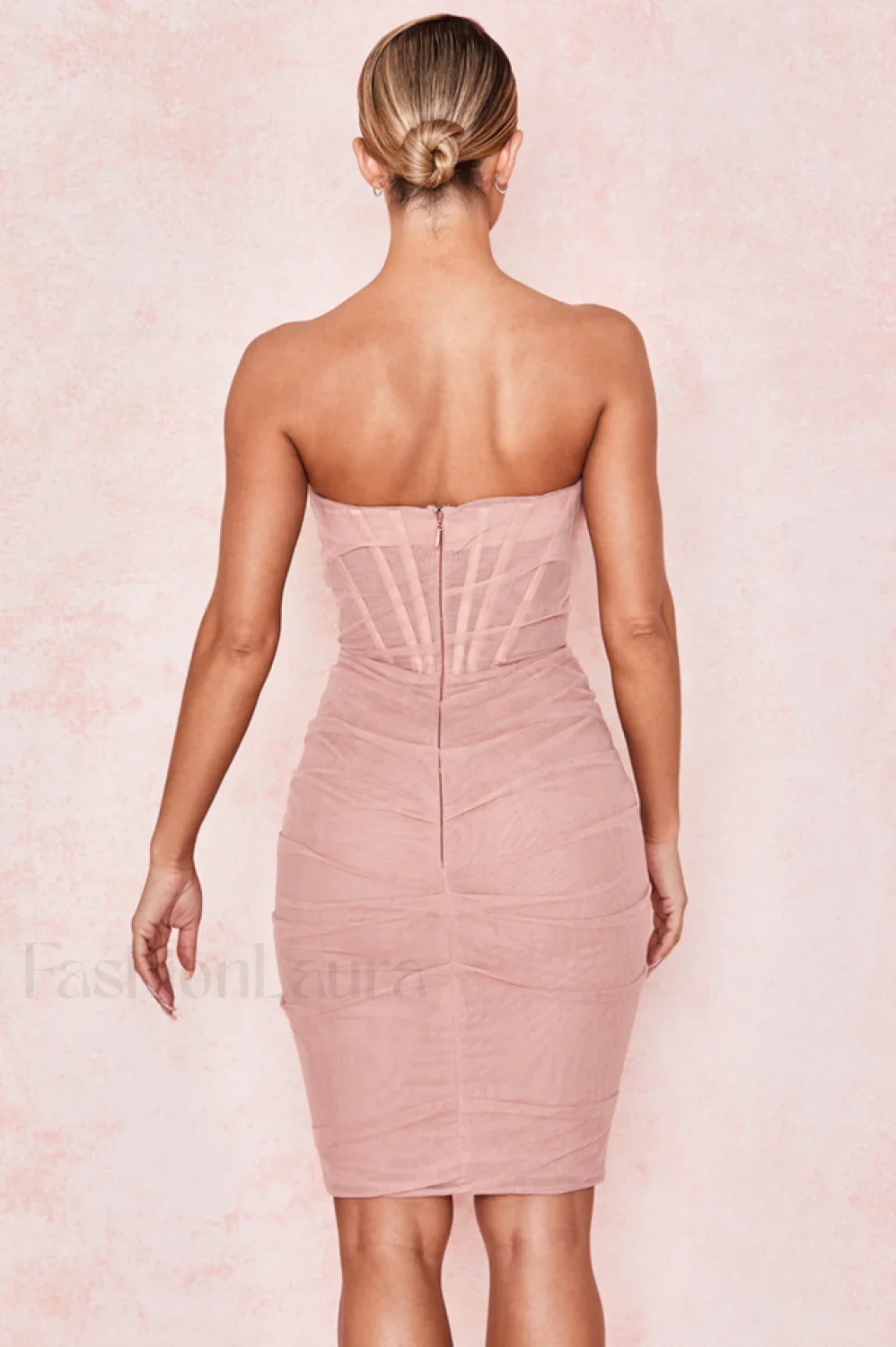 Mesh Strapless Stylish Corset Dress - Image 6