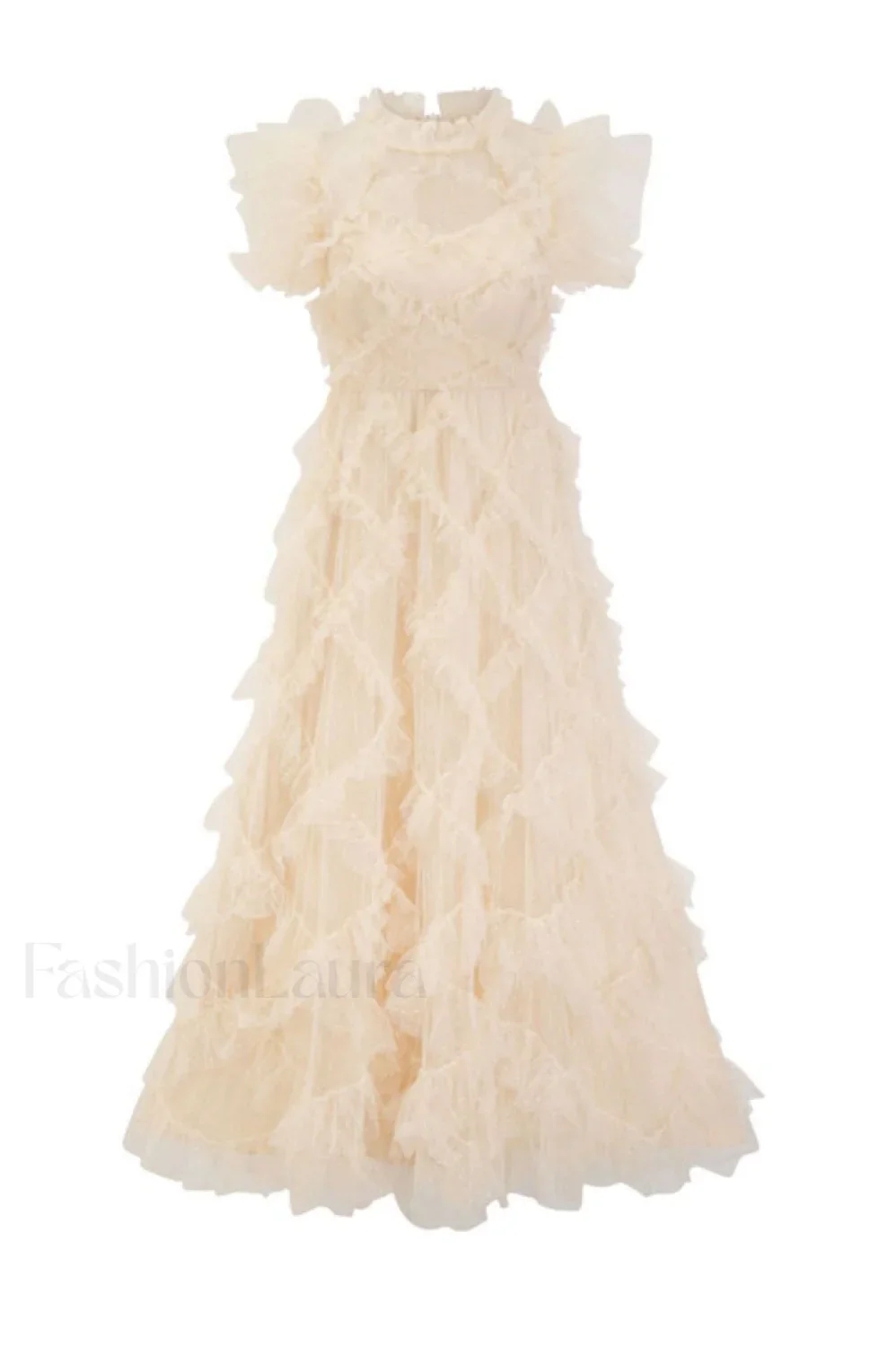 Maxine Floral Embroidery Charming Sleeveless Maxi Dress - Image 17