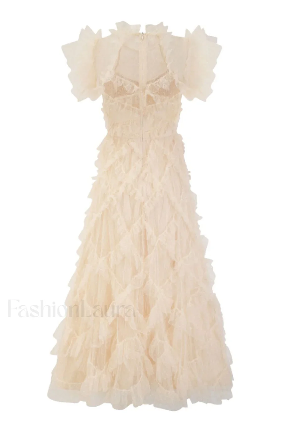 Maxine Floral Embroidery Charming Sleeveless Maxi Dress - Image 18