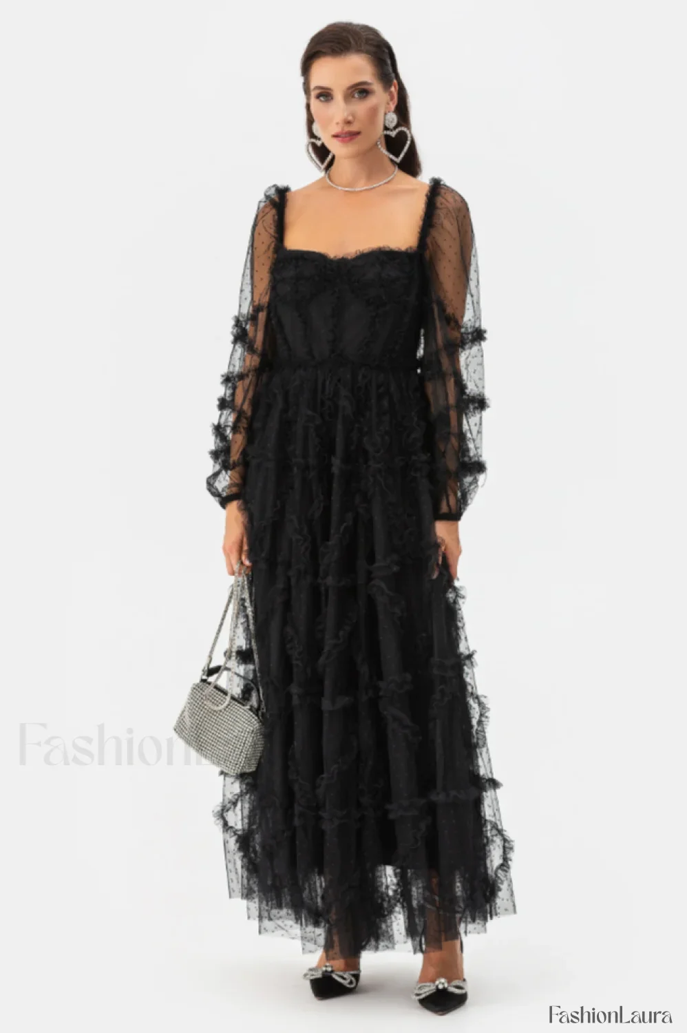 Maryam Sweetheart Stylish Belted Maxi Dress - Image 33