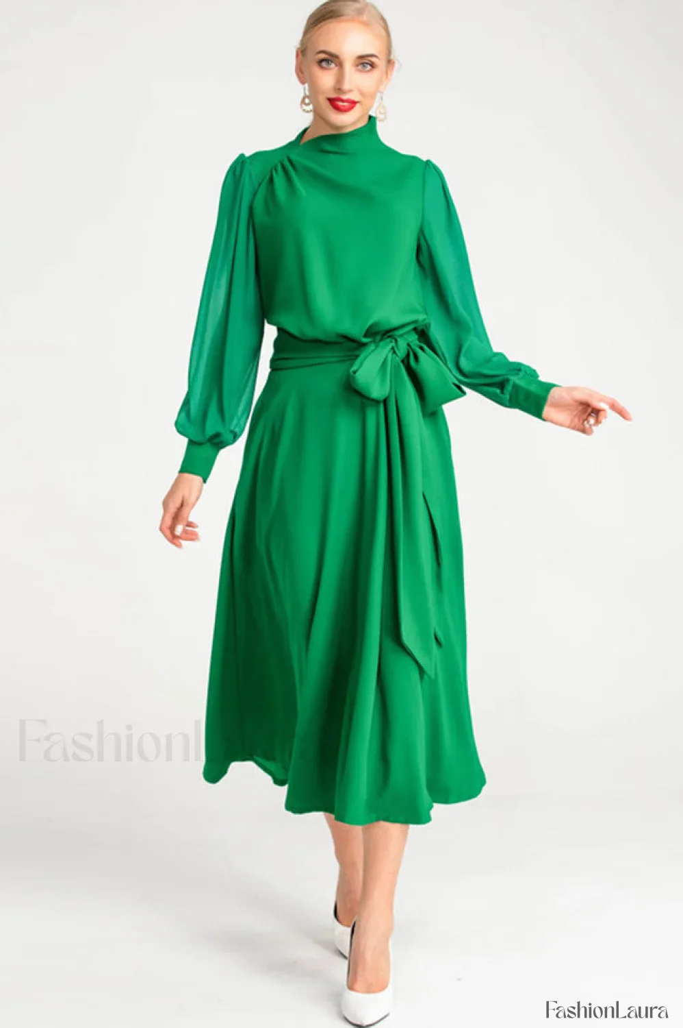 Magdalen Elegant Midi Dress - Image 17
