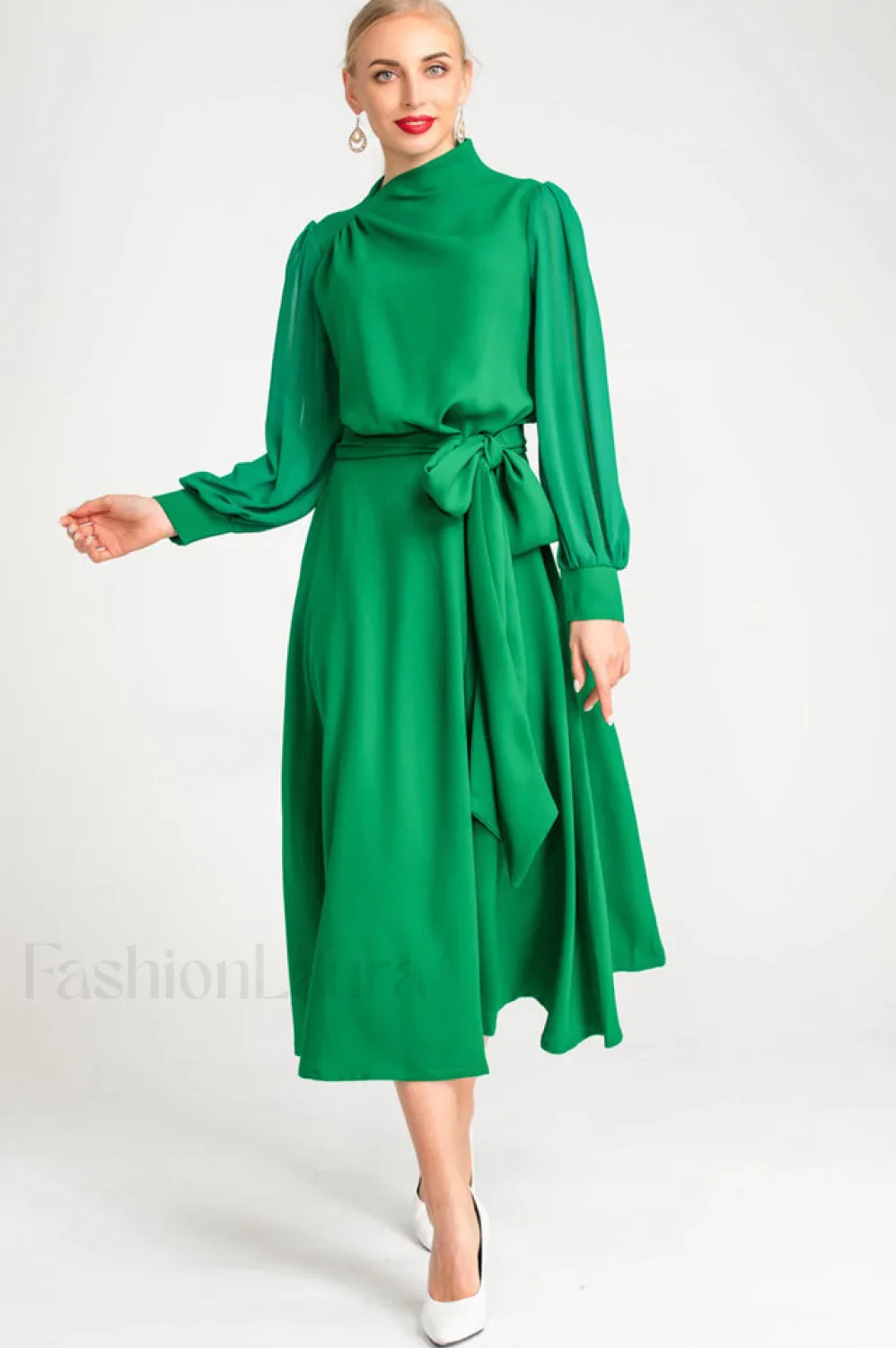 Magdalen Elegant Midi Dress - Image 3