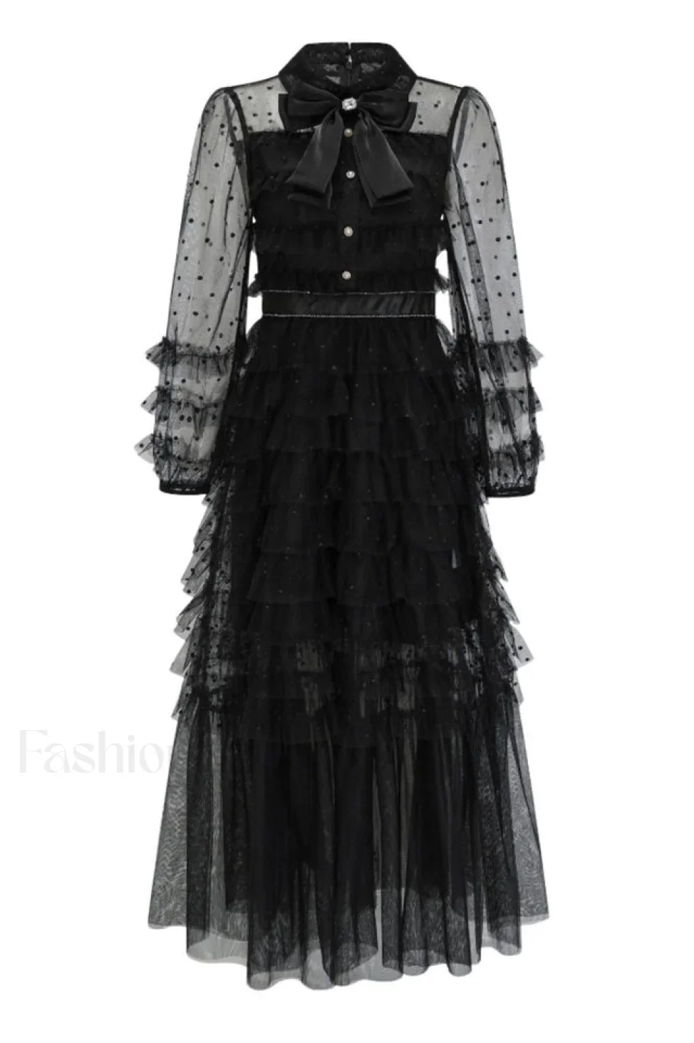 Maddison Polka Stylish Dot Maxi Dress - Image 19