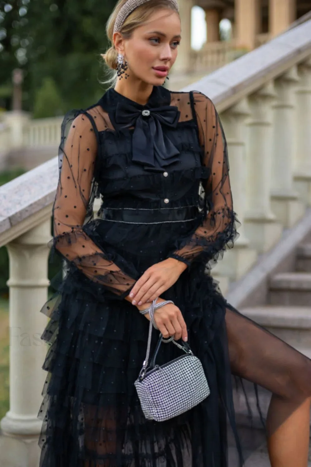 Maddison Polka Stylish Dot Maxi Dress - Image 3