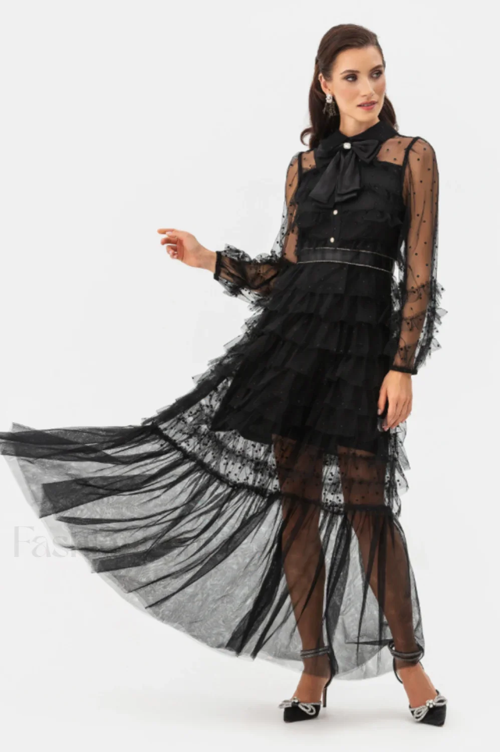 Maddison Polka Stylish Dot Maxi Dress - Image 33