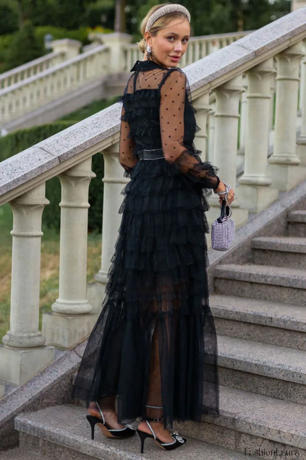 Maddison Polka Stylish Dot Maxi Dress - Image 50