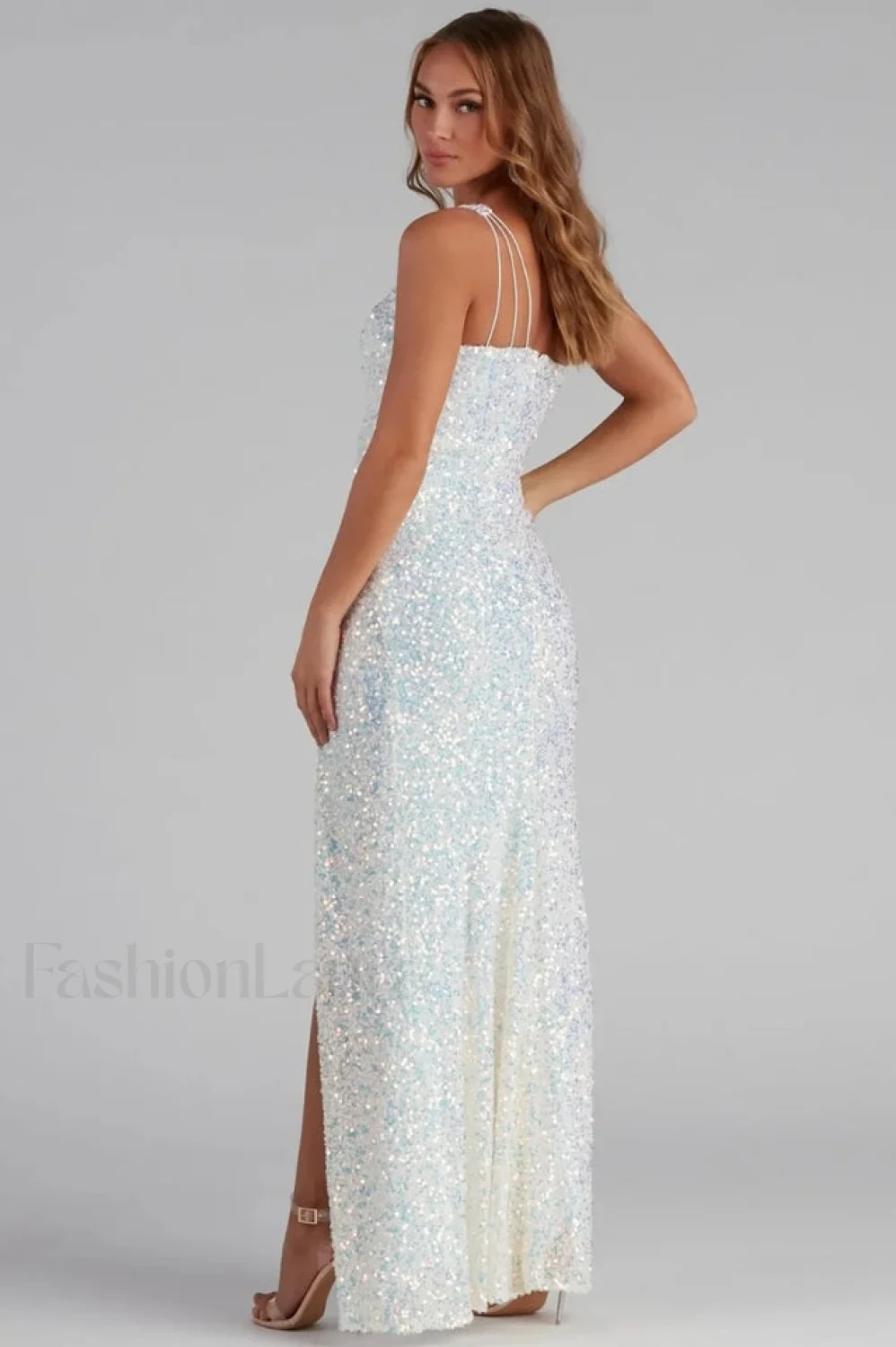 Lyla Formal Stylish One-Shoulder Sequin Dress - Image 15