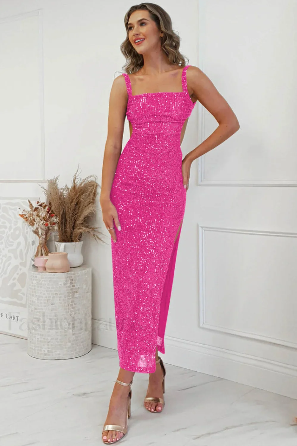 Lulana Sequin Stylish Midi Dress - Image 10