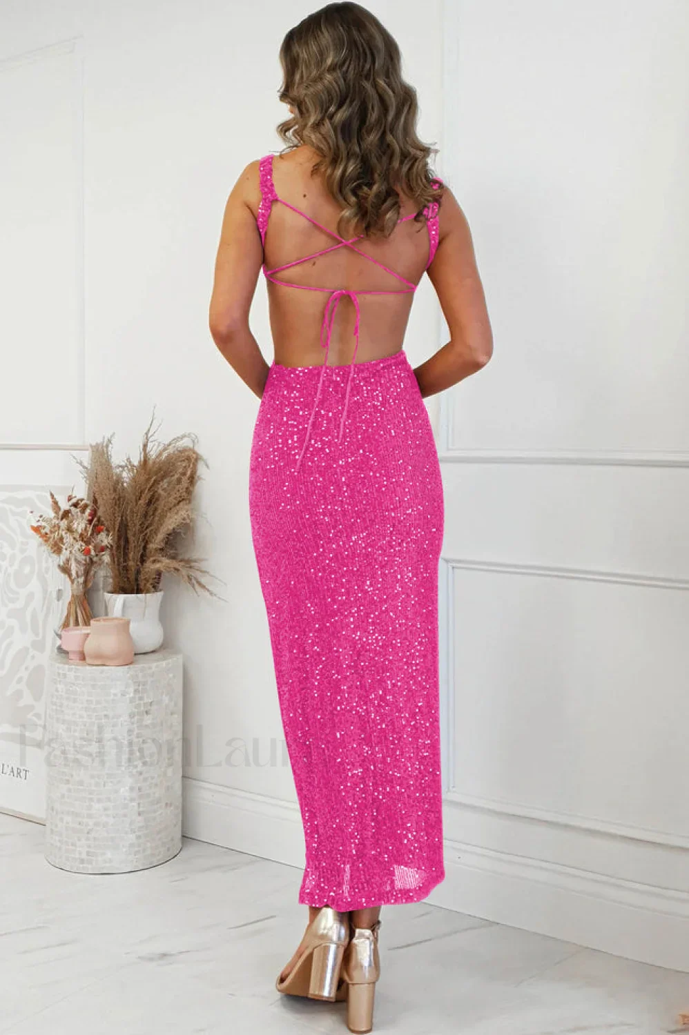 Lulana Sequin Stylish Midi Dress - Image 12
