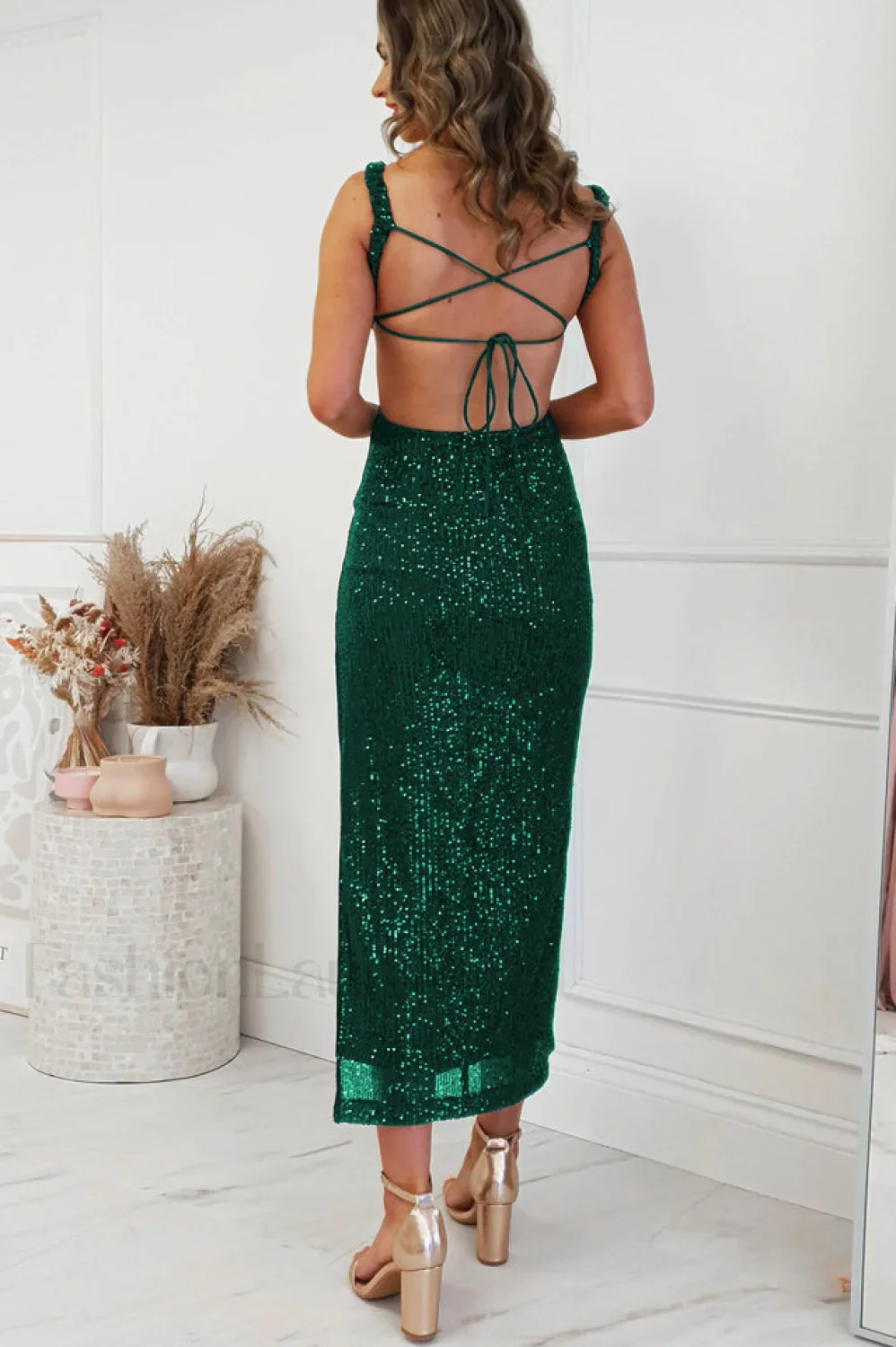 Lulana Sequin Stylish Midi Dress - Image 16