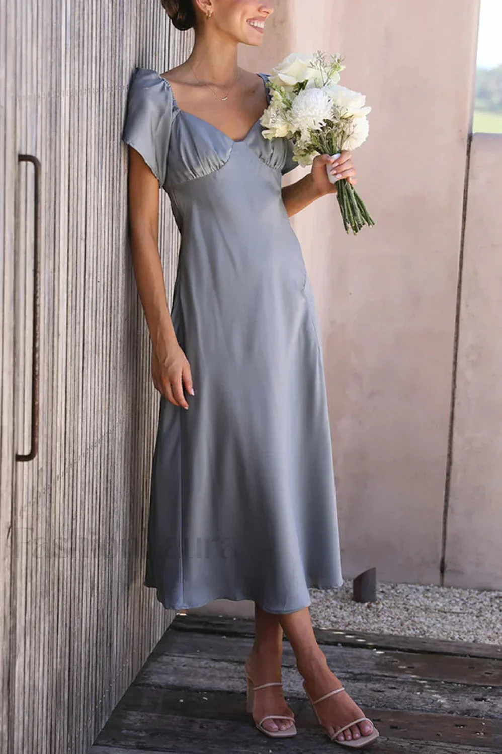 Louisa Elegant Midi Dress - Image 5