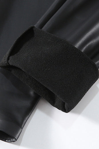 Fleece Lined Faux Leather Leggings - Image 10