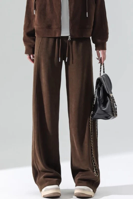 Fleece Lined Relaxed Knit Pants - Image 9