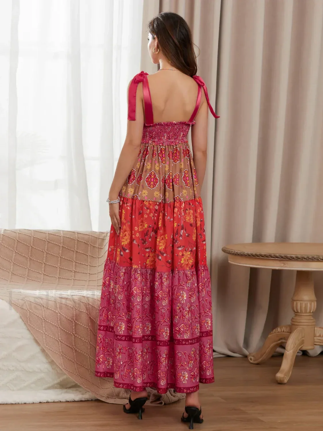 Floral Cami Straps Boho Dress - Image 2