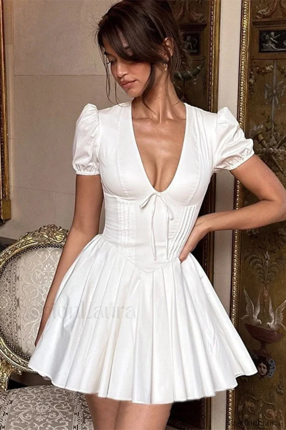 Floral Princess Gauze Sweet French Mini Dress - Image 13