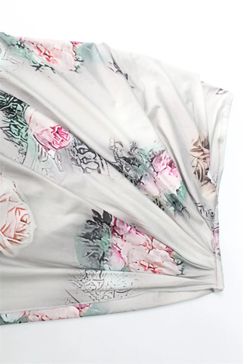 Floral Print Cami Top Side Slit Skirt Set - Image 7