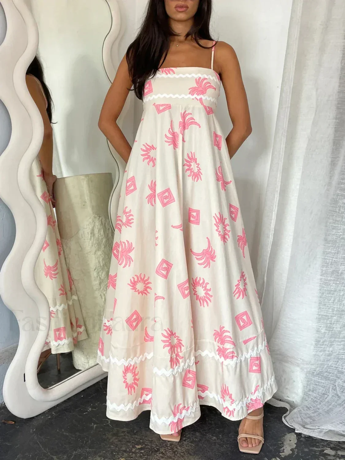 Floral Sun Print Maxi Dress - Image 10