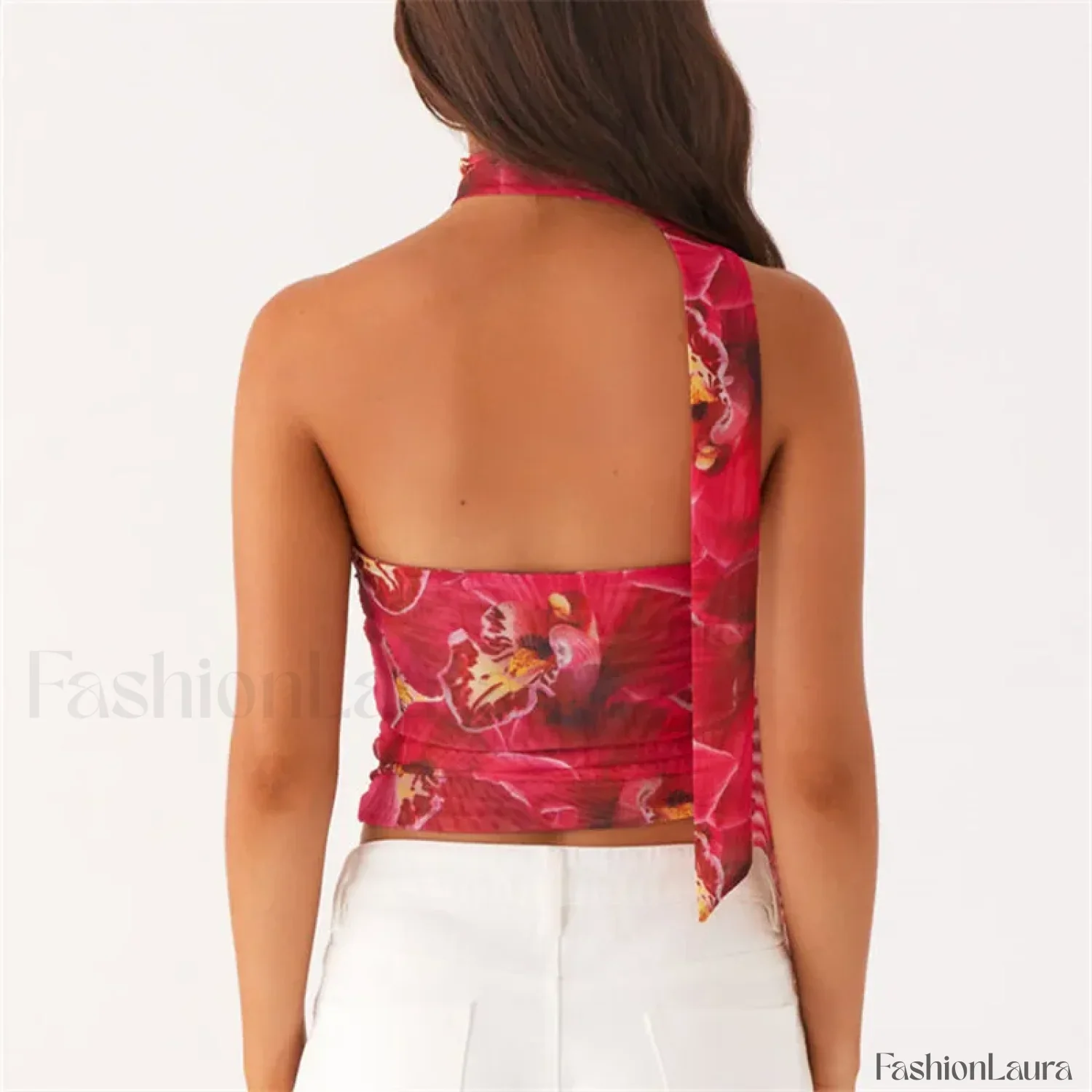 Floral Tube Strapless Crop Top - Image 14