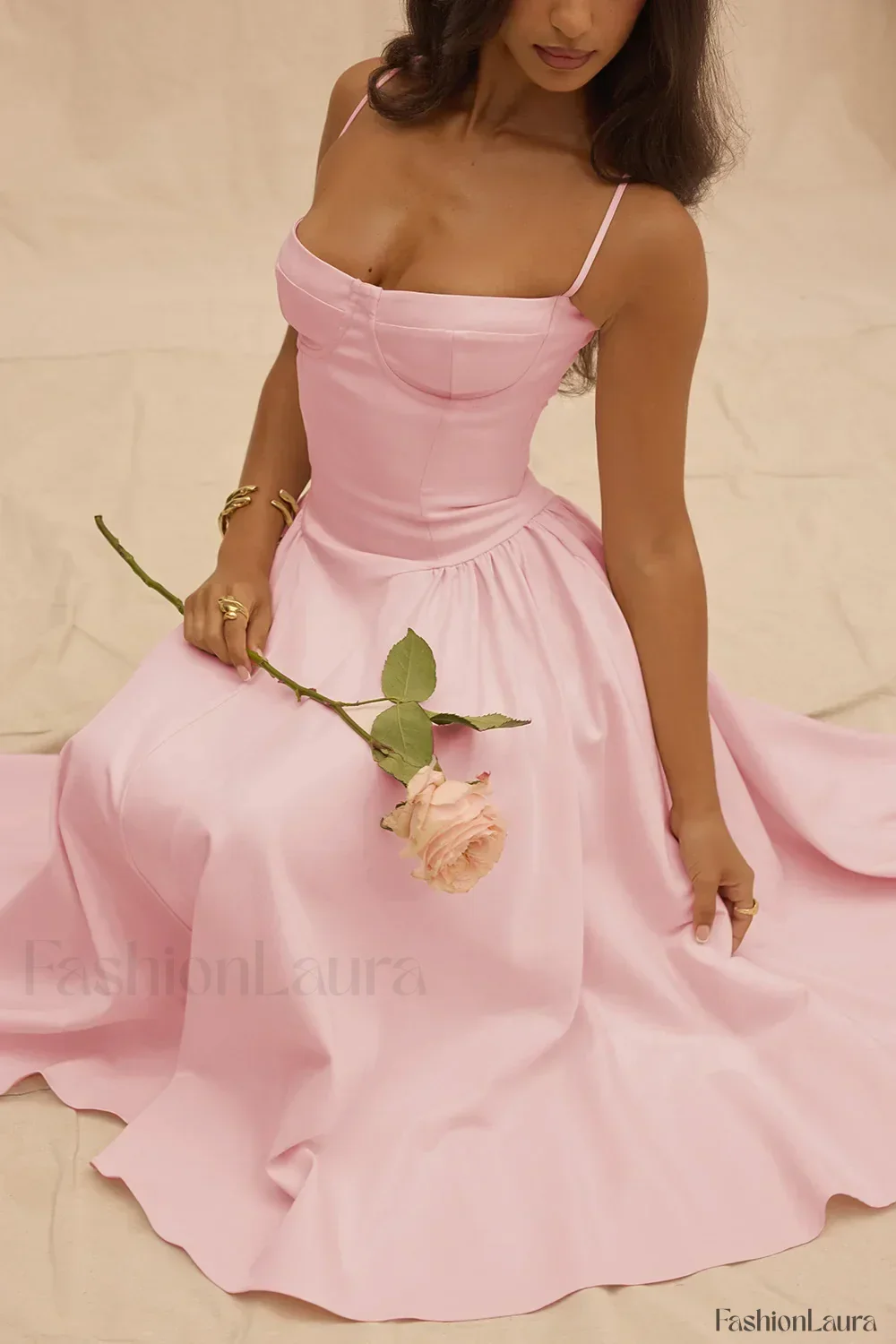 French Vintage Strap Midi Dress - Image 56