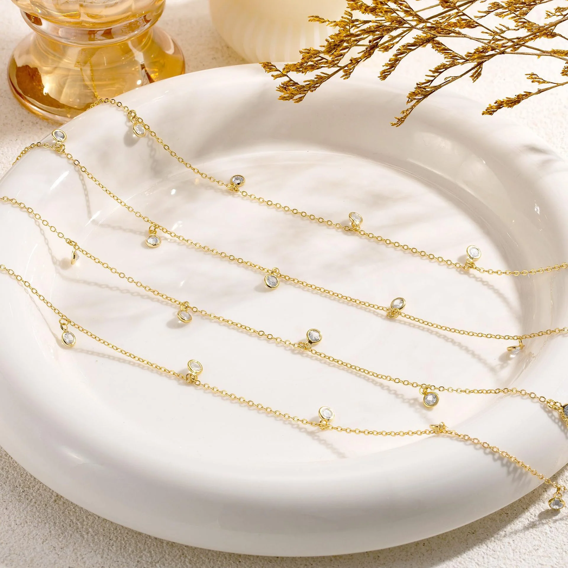 Geometric Rhinestone Tassel Waist Chain - Image 3