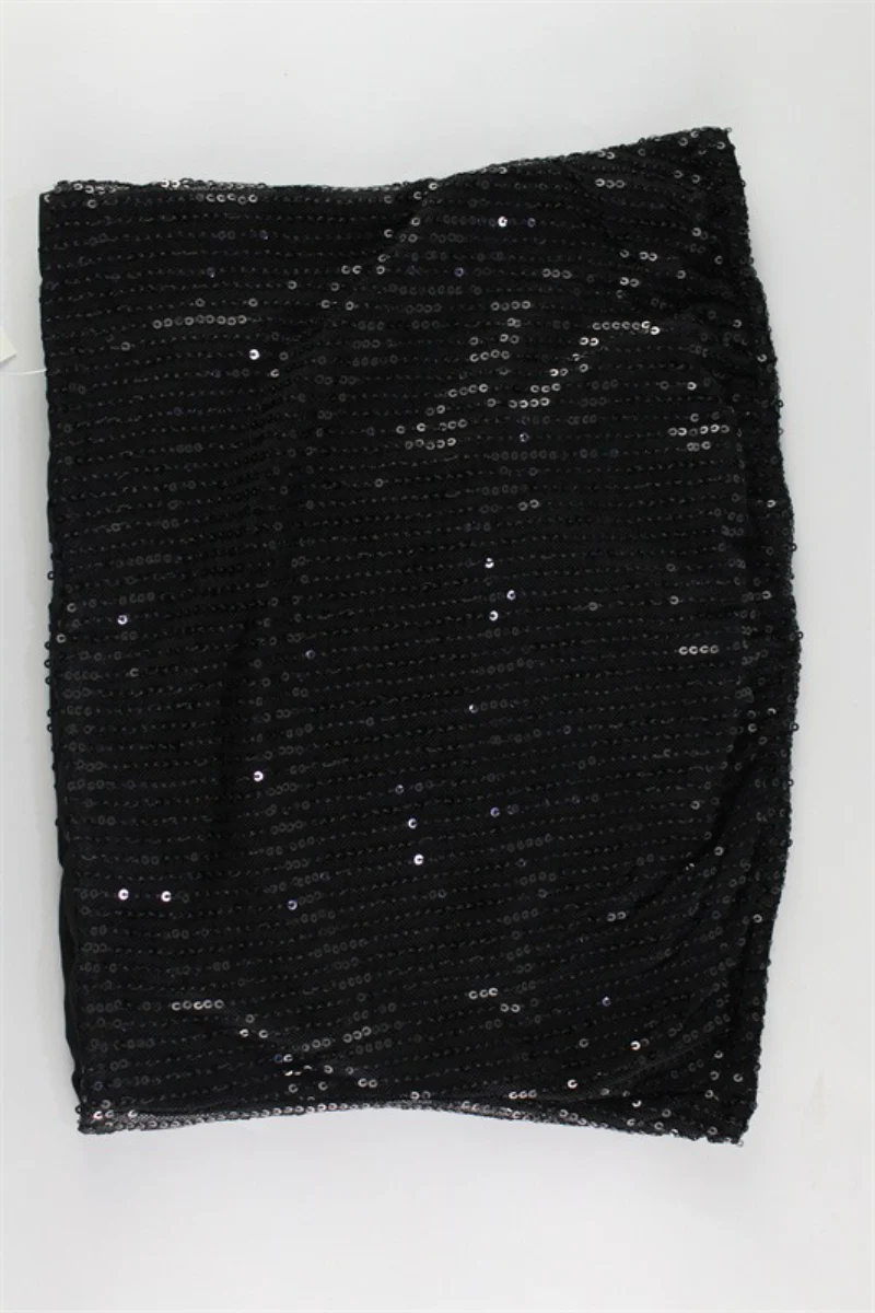 Glitter Tube Top Skinny Two Piece Shorts Set - Image 7