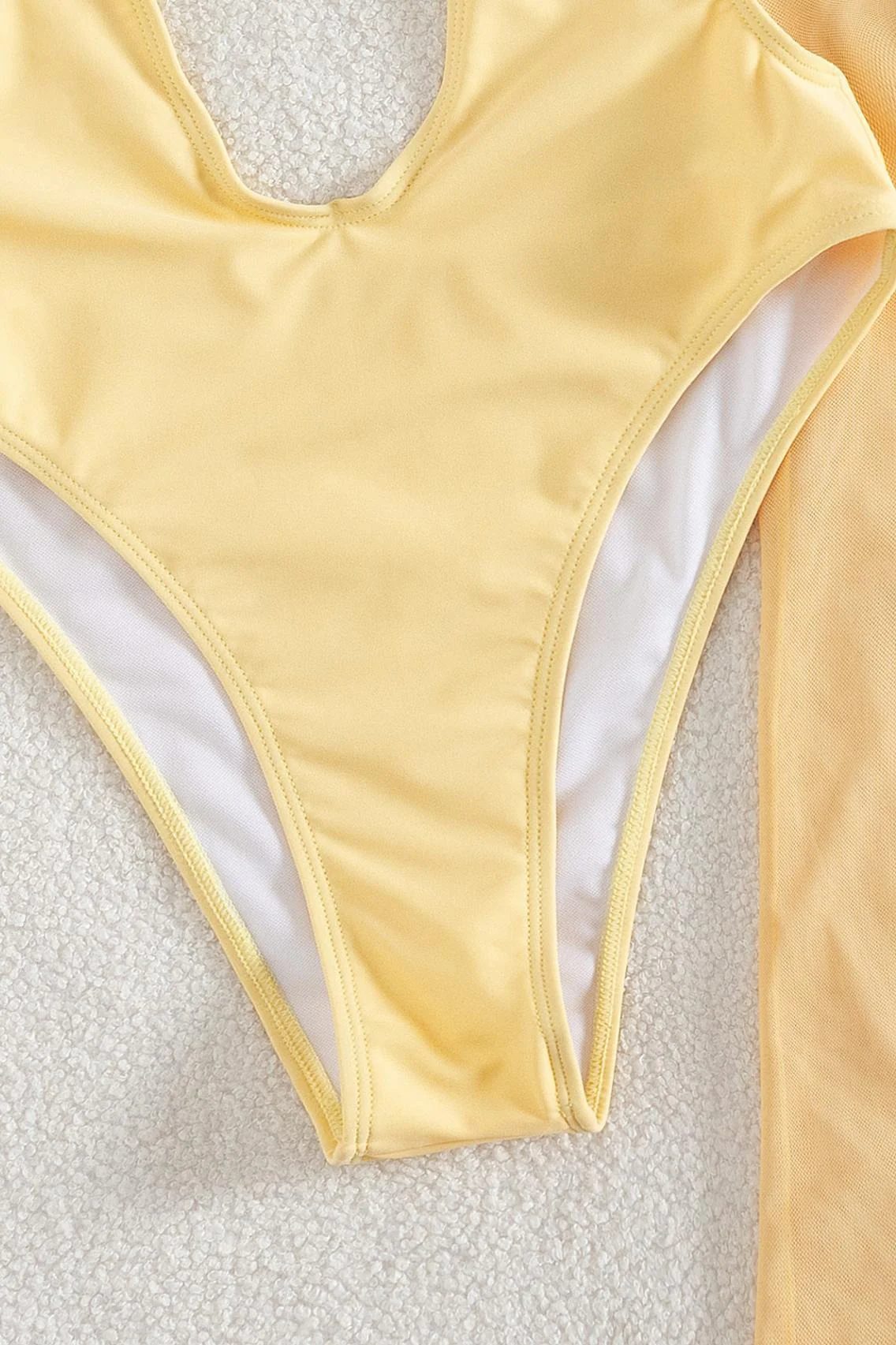 Glossy Fabric Spaghetti Strap Skirt Two Piece Swim Set - Image 4