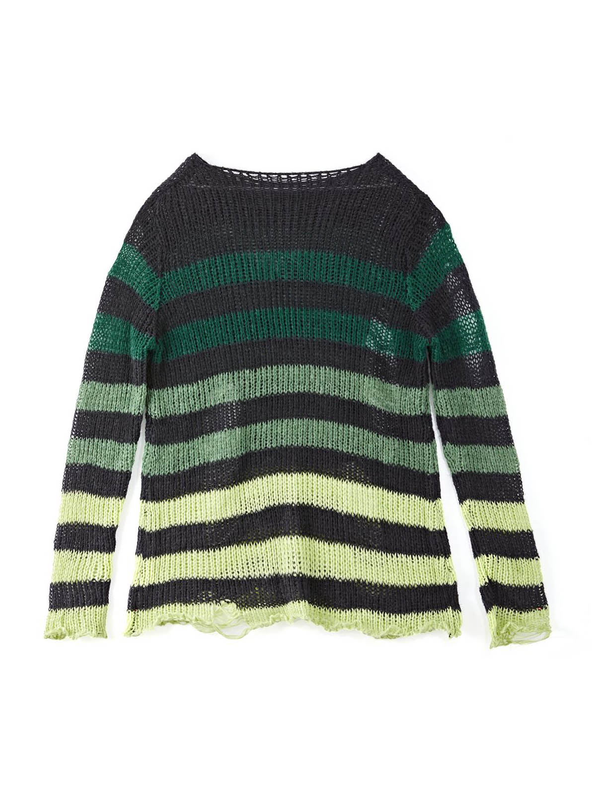 Gradient Striped Distressed Long Sleeve Mini Dress - Image 40