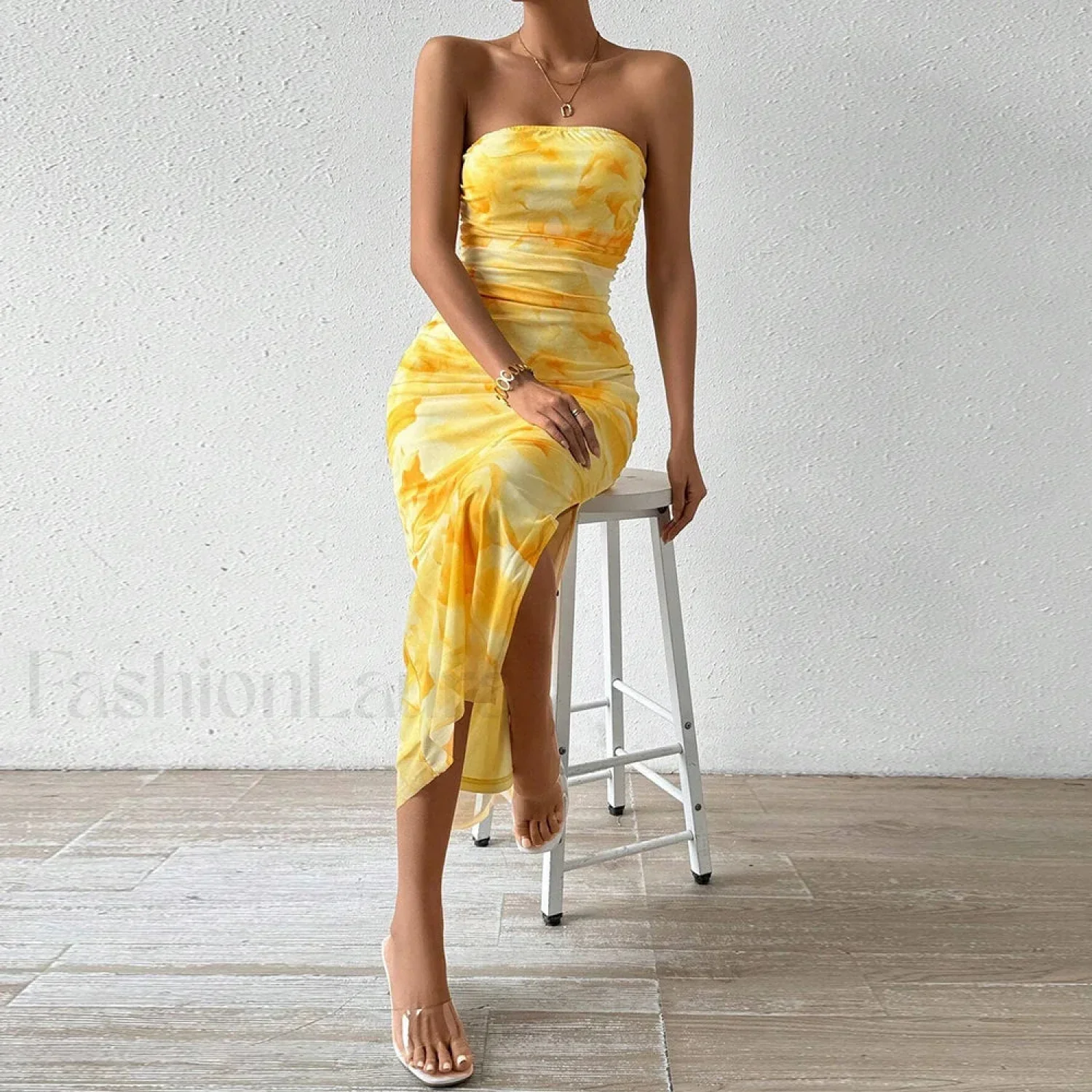Graphic Off-Shoulder Midi Dress - Image 12