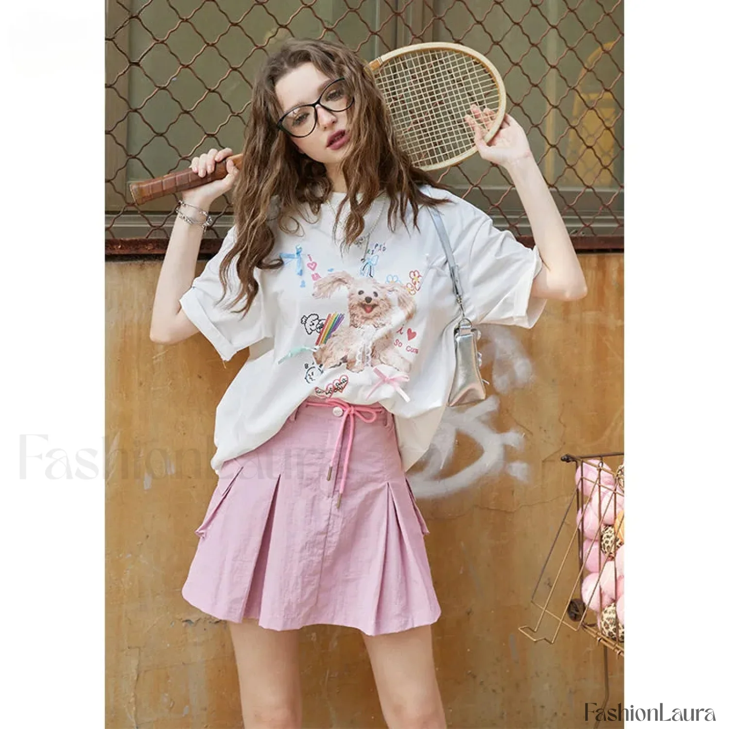 Green Pleated Sporty A-Line Skirt - Image 12