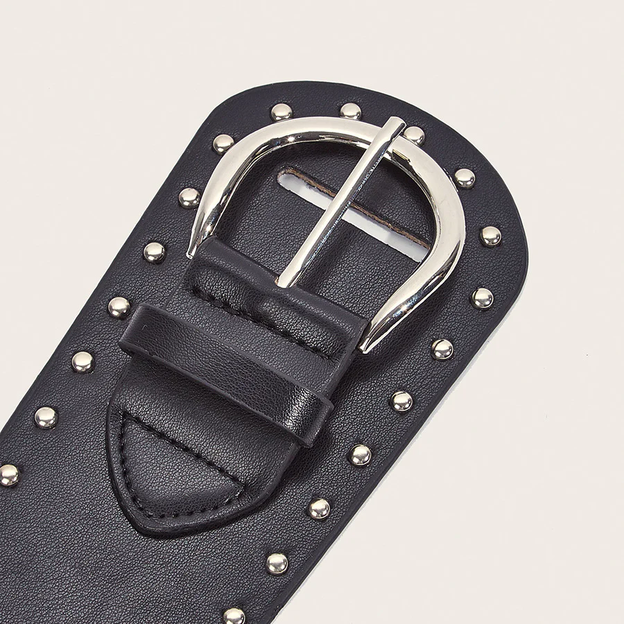 Grunge Studded Asymmetrical Distressed Belt - Image 5